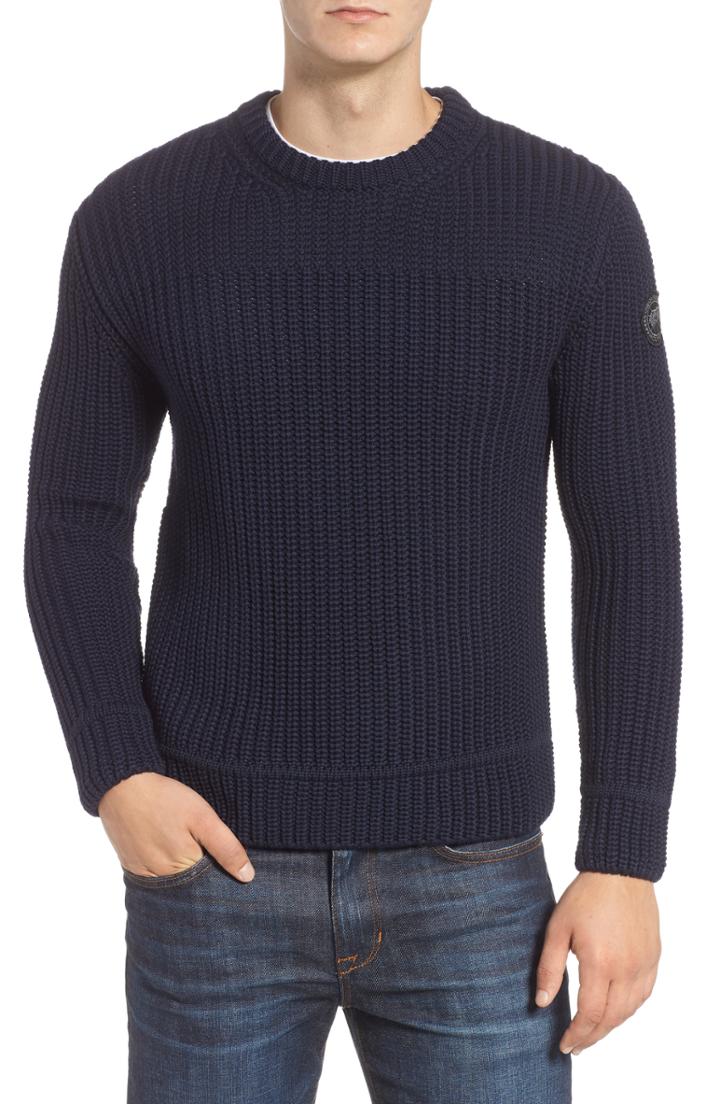 Men's Canada Goose Galloway Regular Fit Merino Wool Sweater - Blue