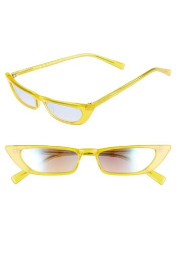 Women's Kendall + Kylie Vivian Extreme 51mm Cat Eye Sunglasses - Sun City Yellow/ Solid Smoke