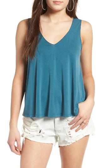 Women's Bp. V-neck Swing Tank, Size - Blue/green