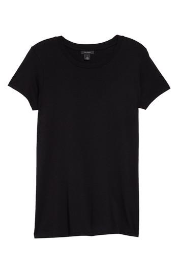 Women's Halogen Short Sleeve Crewneck Tee, Size - Black
