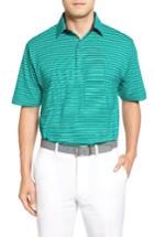 Men's Bobby Jones Liquid Cotton Fine Stripe Polo - Green