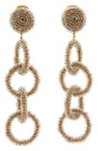 Women's Oscar De La Renta Beaded Link Drop Earrings