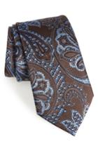 Men's Ermenegildo Zegna Paisley Silk Tie, Size - Metallic