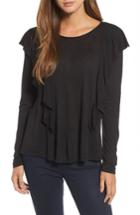 Women's Velvet By Graham & Spencer Ruffle Slub Tee