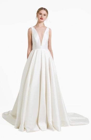 Women's Jenny By Jenny Yoo Spencer Taffeta Ballgown - Ivory