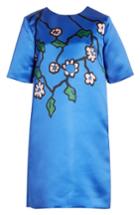 Women's Marni Floral Print Duchesse Satin Dress Us / 42 It - Blue