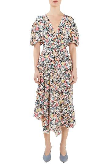 Women's Topshop Unique Aster Silk Midi Dress