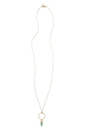 Women's Topshop Stone Circle Drop Healing Necklace