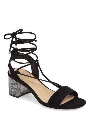 Women's Topshop Daisy Wrap Sandal .5us / 35eu - Black