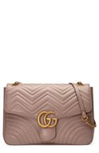 Gucci Gg Large Marmont 2.0 Matelasse Leather Shoulder Bag - Beige