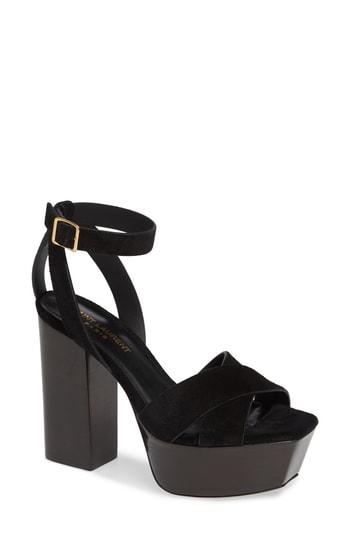 Women's Saint Laurent Farrah Platform Sandal Us / 39eu - Black