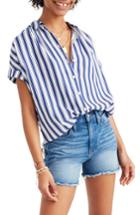 Women's Madewell Stripe Central Shirt - Blue
