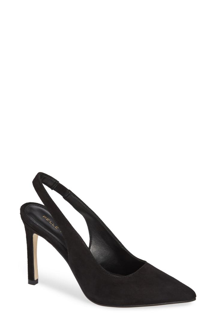 Women's Pelle Moda Ivory Slingback Pump .5 M - Black