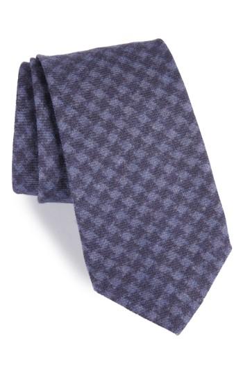 Men's Michael Bastian Houndstooth Wool Tie, Size - Blue