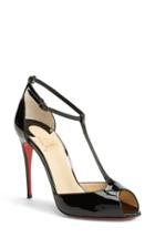 Women's Christian Louboutin 'senora' T-strap Open Toe Pump