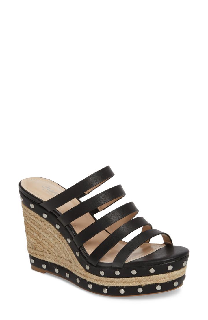 Women's Charles By Charles David Loyal Wedge Sandal .5 M - Black