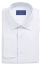 Men's David Donahue Regular Fit Print Dress Shirt - 32/33 - White
