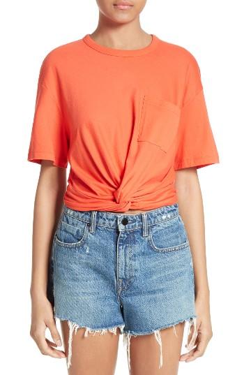 Women's T By Alexander Wang Twist Front Tee