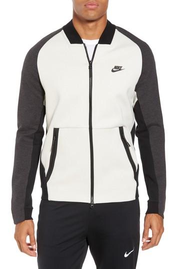 Men's Nike Tech Fleece Varsity Jacket, Size - Grey