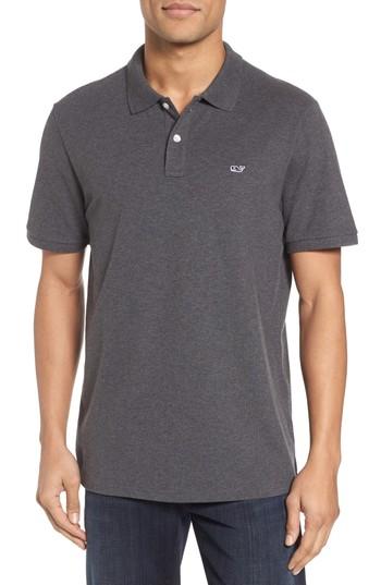 Men's Vineyard Vines Fit Pique Polo, Size X-small - Grey