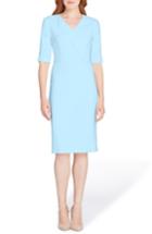 Women's Tahari Envelope Neck Sheath Dress - Blue