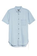 Men's Zanerobe 7ft Chambray Woven Shirt, Size - Blue