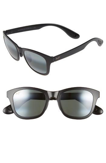 Women's Maui Jim Hana Bay 51mm Polarizedplus2 Sunglasses - Matte Black/ Neutral Grey
