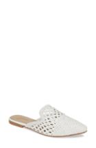 Women's 42 Gold Corra Woven Loafer Mule M - White