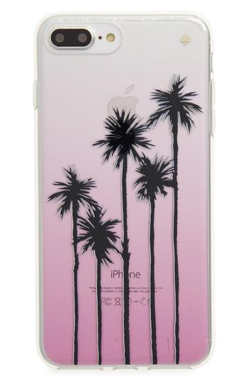Kate Spade New York Transparent Palm Tree Ombre Iphone 7/8 & 7/8 Case - Pink