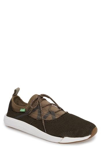 Men's Sanuk Chiba Quest Knit Sneaker M - Brown