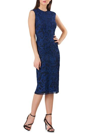 Women's Js Collections Soutache Midi Dress - Blue