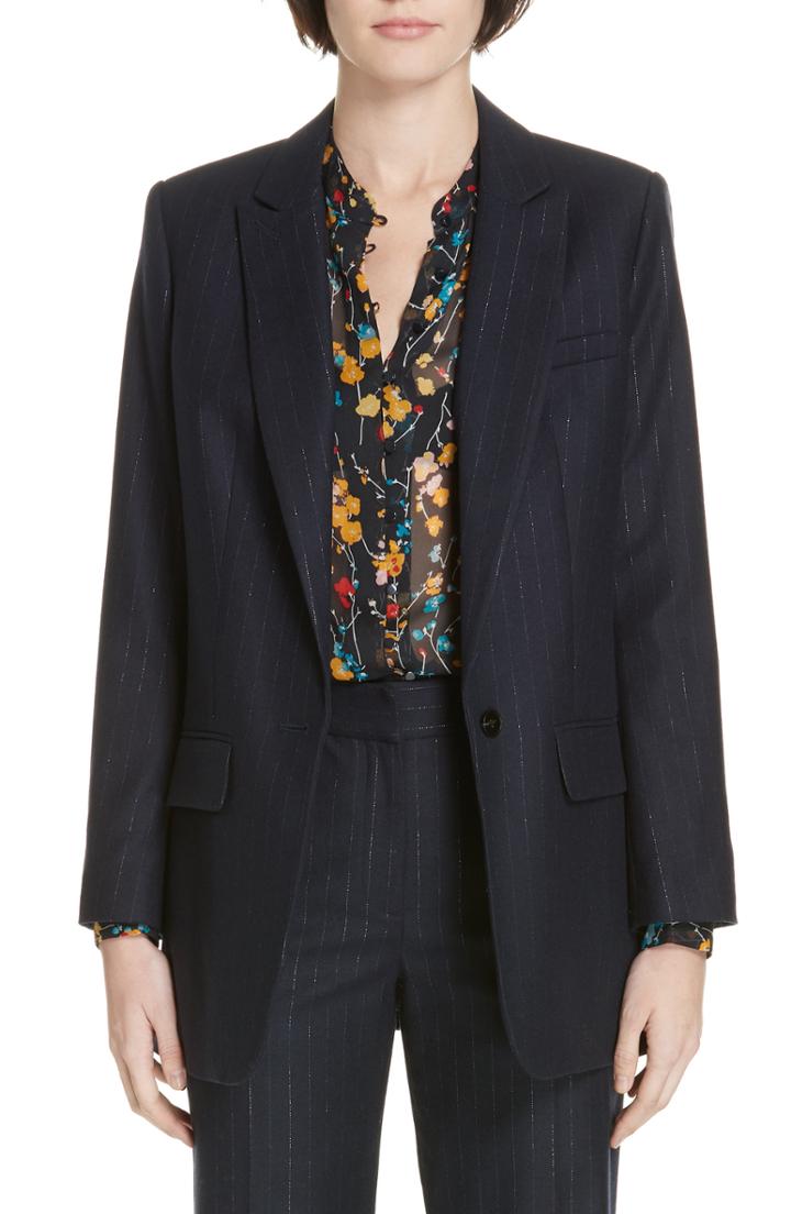 Women's Equipment Jeanne Metallic Stripe Blazer - Blue
