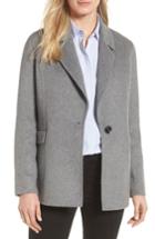Women's Badgley Mischka Double Face Wool Blend Blazer, Size - Grey