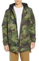 Men's Obey Singford Insulated Parka, Size - Green