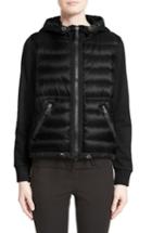 Women's Moncler Quilted Front Hooded Jacket - Black