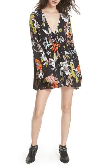 Women's Free People Bella Print Tunic - Black