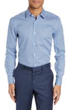 Men's Boss Iska Slim Fit Geometric Dress Shirt .5 - Blue