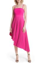 Women's Milly Eliza Pleated Asymmetrical Sundress - Pink