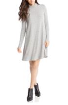 Women's Karen Kane Turtleneck A-line Dress - Grey