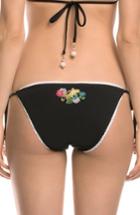 Women's Isabella Rose Flower Fields Bikini Bottoms - Black