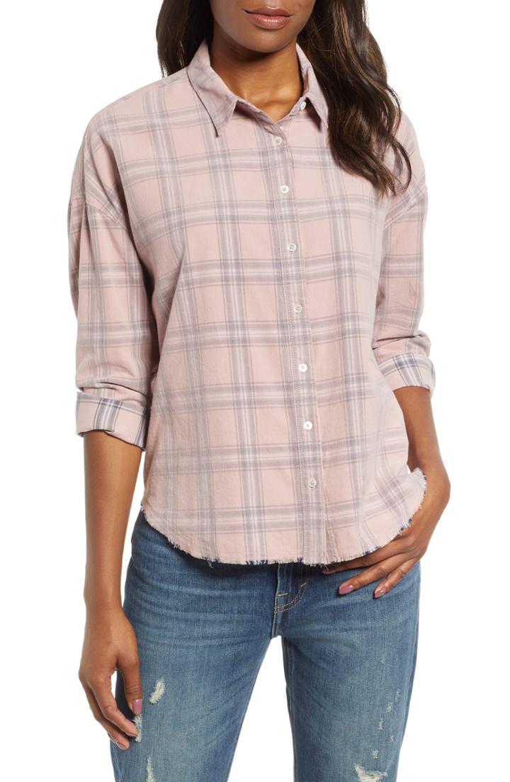 Women's Topshop Ruffle Collar Shirt Us (fits Like 2-4) - Ivory