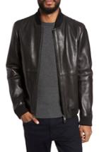 Men's Boss Alando Leather Jacket R - Black