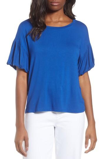 Women's Bobeau Knit Bubble Sleeve Tee - Blue