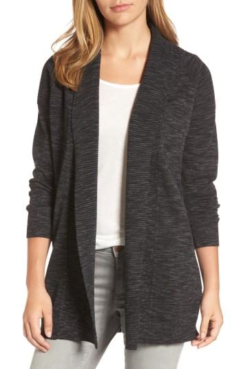 Women's Caslon Shawl Collar Cardigan - Black