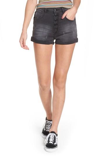 Women's Lira Clothing Rachel High Waisted Denim Shorts - Black