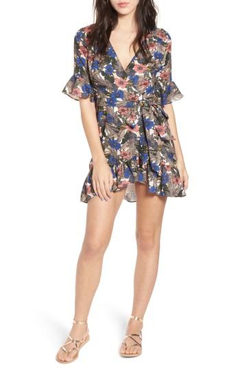 Women's Lost + Wander Siesta Wrap Minidress - Blue