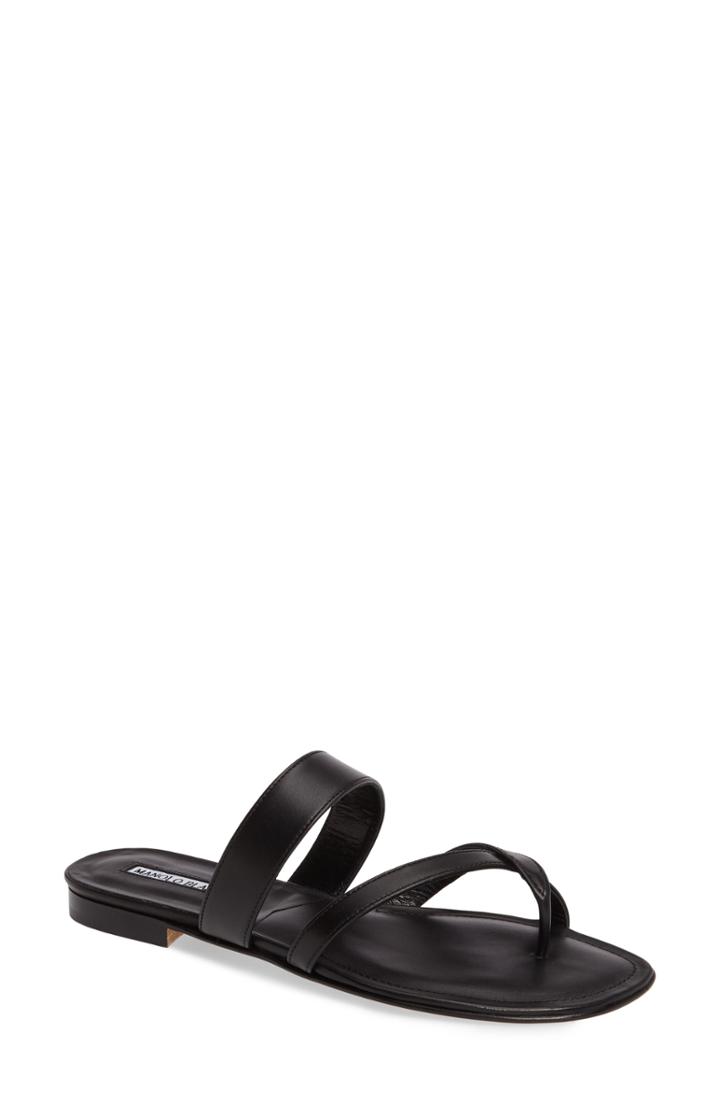 Women's Manolo Blahnik Slide Sandal Us / 37eu - Black