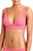 Women's J.crew Farrah Triangle Bikini Top, Size - Pink