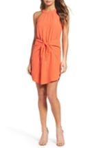 Women's Greylin Elyse Tie Front Sheath Dress - Coral