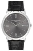 Men's Baume & Mercier Classima Leather Strap Watch, 42mm